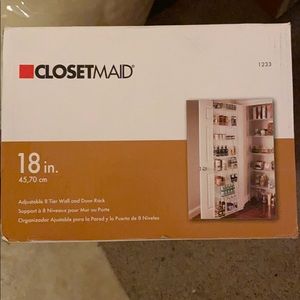 Closetmaid 18inch 8 tier wall door rack NIB